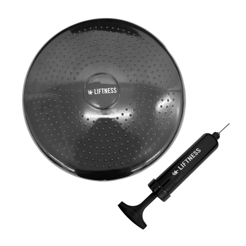 DISCO DE EQUILIBRIO INFLAVEL PARA EXERCICIOS FUNCIONAL PILATES YOGA 33CM PRETO