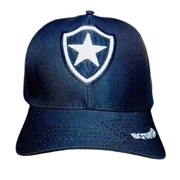 BONÉ DO BOTAFOGO ABA CURVA EMBLEMA DORDADO ADULTO