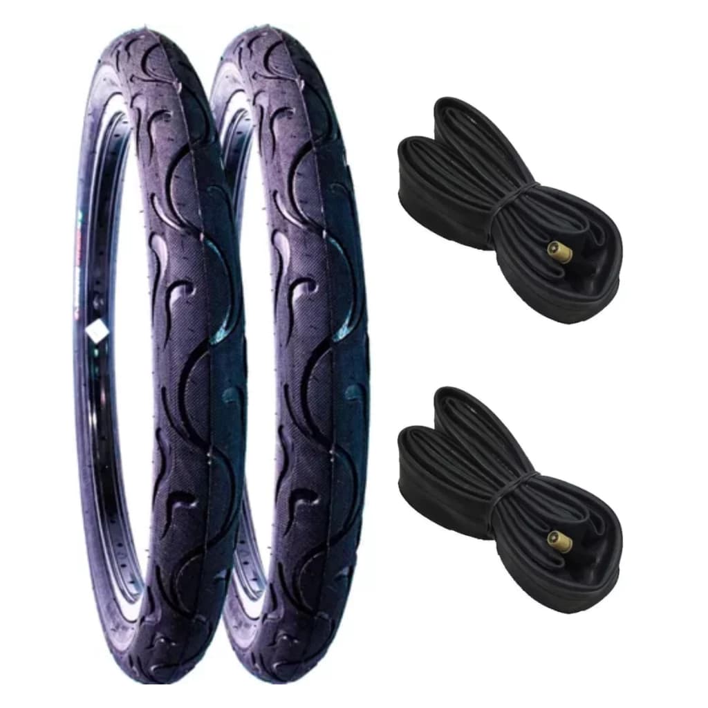 Kit 2 Pneus Super Power Aro 20X2.125 + 2 Câmaras Bike