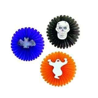 Enfeites Decorativos de Papel para Halloween – Morcego, Caveira e Fantasma