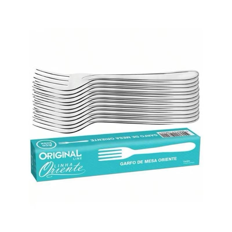 Kit 12 Garfos Mesa Premium Aço Inox Restaurante Bar Buffet