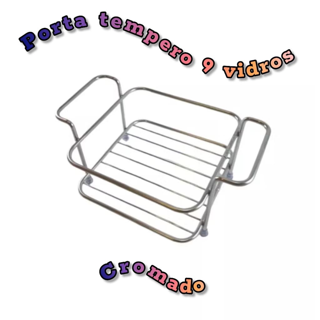 Porta temperos com espaço para 9 vidros, somente o suporte.