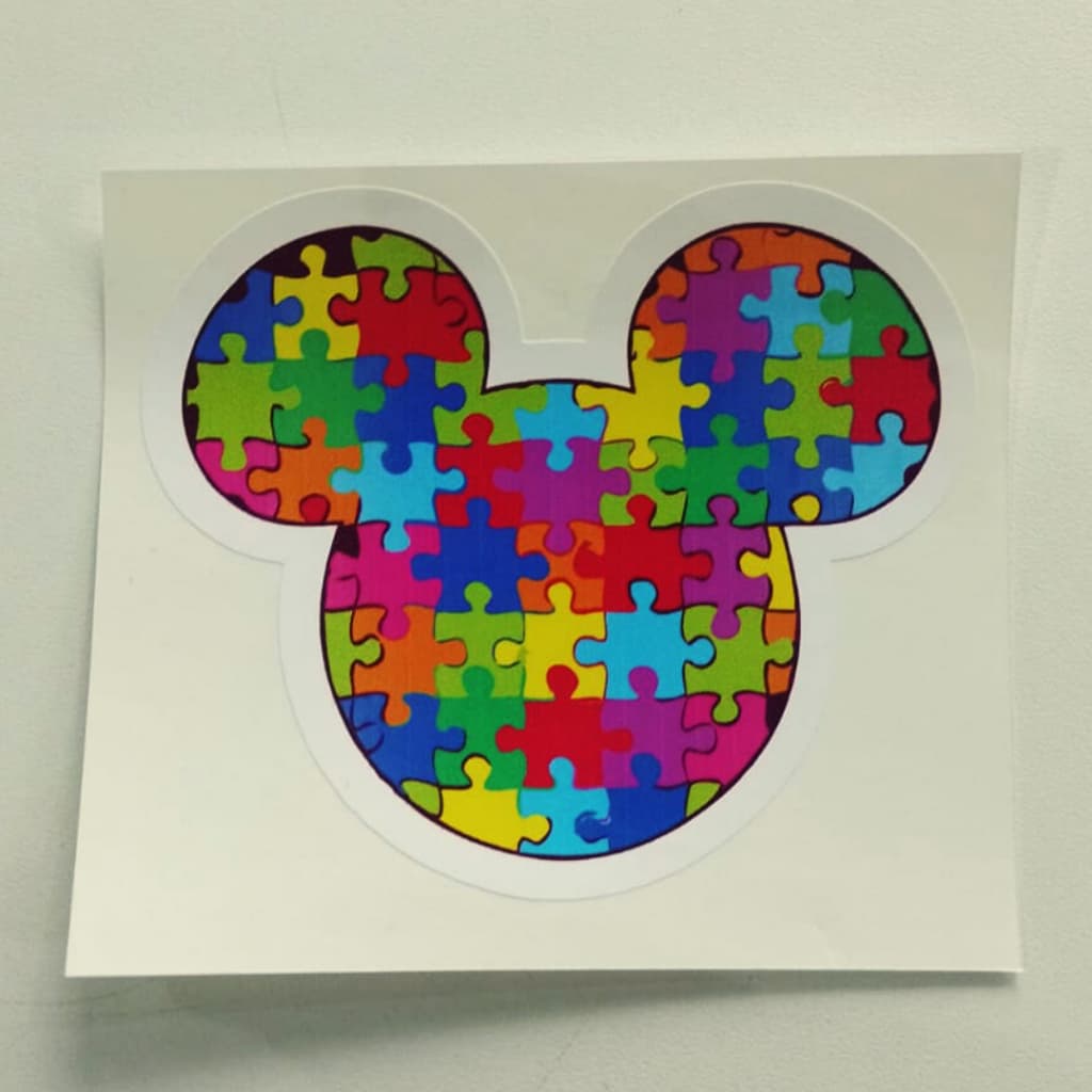 ADESIVO AUTISMO MICKEY AUTISTA CARRO MOTO CASA