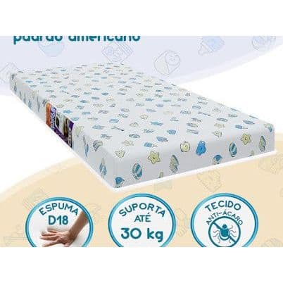 Colchão Infantil Para Berço 70x130x10cm Espuma D18 Conforto