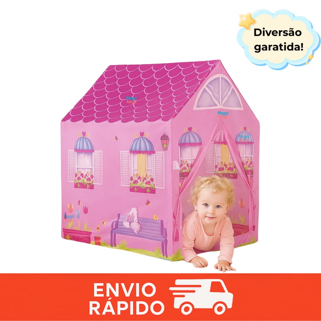 Barraca Infantil Minha Casinha Tenda Cabana Menina Rosa Toca