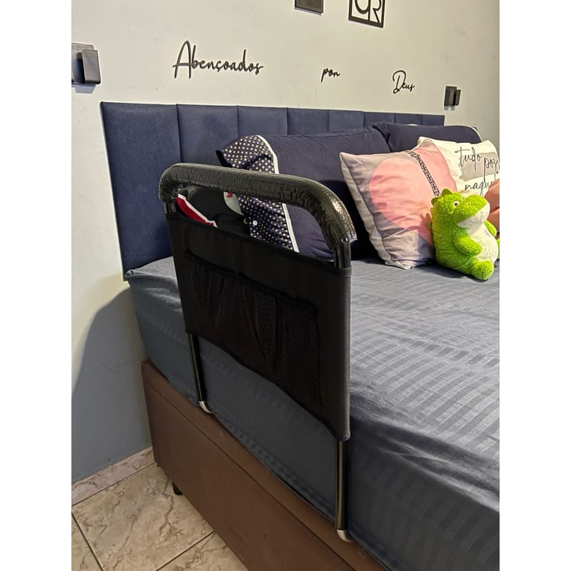 Grade de Cama PRETA – Apoio de Segurança para Idosos | REFORÇADA Até 130kg | Para Idosos e Crianças