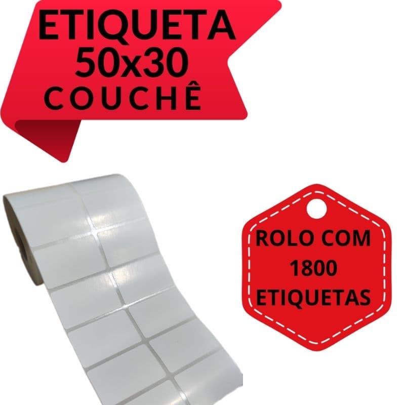 etiqueta adesiva couchê 50x30(1800 unidades por rolo)