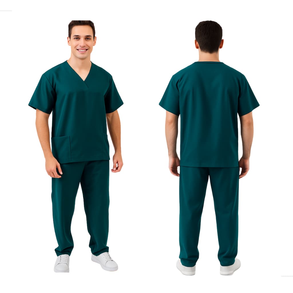 Pijama Cirúrgico Masculino Scrub Conjunto Hospitalar Premium Não Amassa Seca Rapido Anti odor