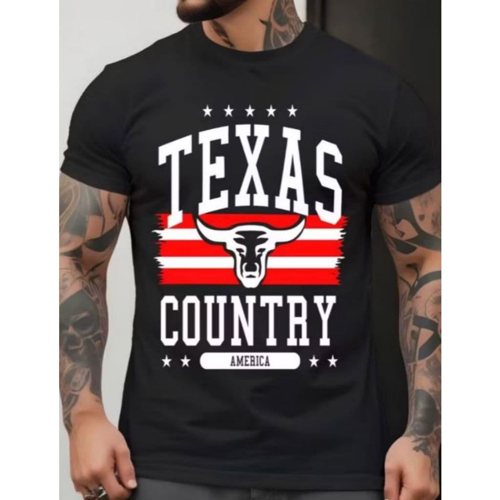 camiseta country masculina texas rodeio