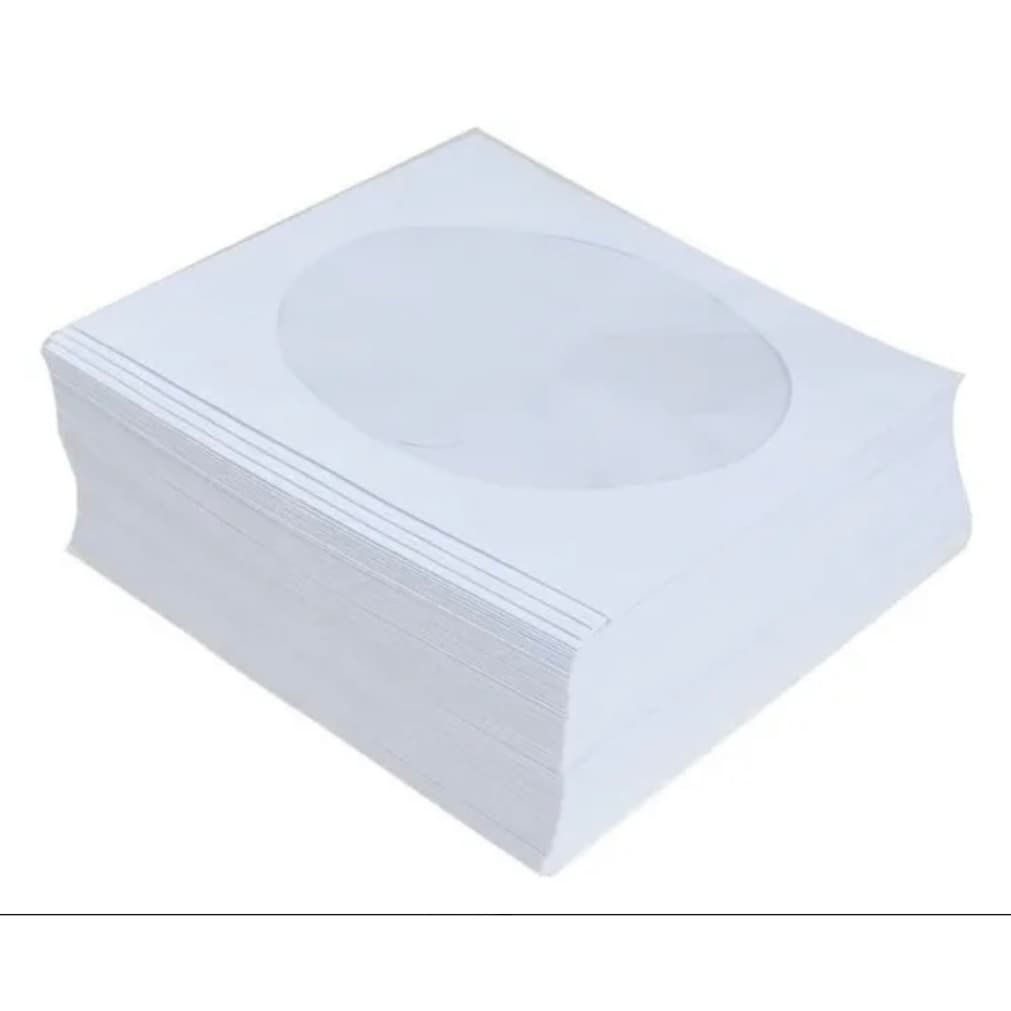 Envelopes Papel branco Para Cd / Dvd Com Visor Transparente,