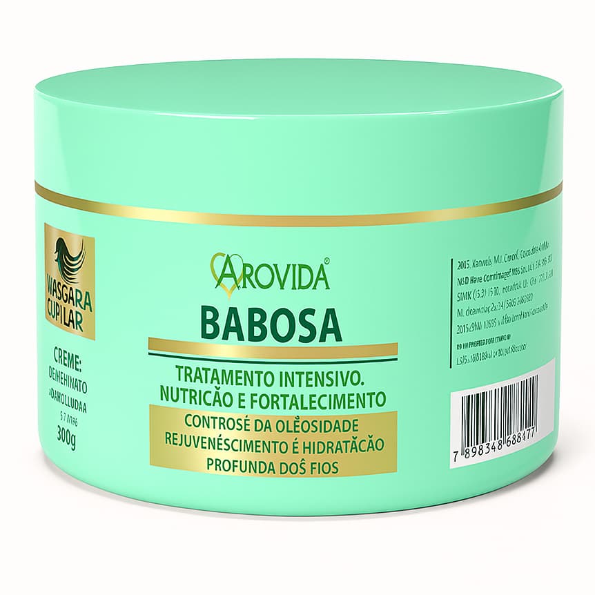 Mascara Tratamento em Creme Capilar Babosa 300g - Arovida