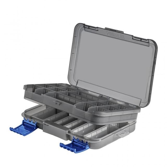 Estojo Caixa De Pesca Dupla Marine Sports Mdl355 Jig Isca Artificial Apetrecho Pesqueiro Anzol Girador Snap Bóia