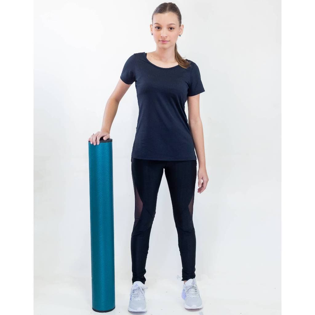 Rolo Massagem Liberação Miofascial 90x12cm DF1071 Azul Dafoca Sports