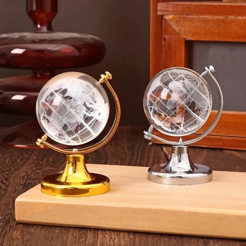Globo Terrestre DANTAS Mini Vidro Enfeite de Mesa Decoração Mapa Mundi Escritório Estante Presente Vintage