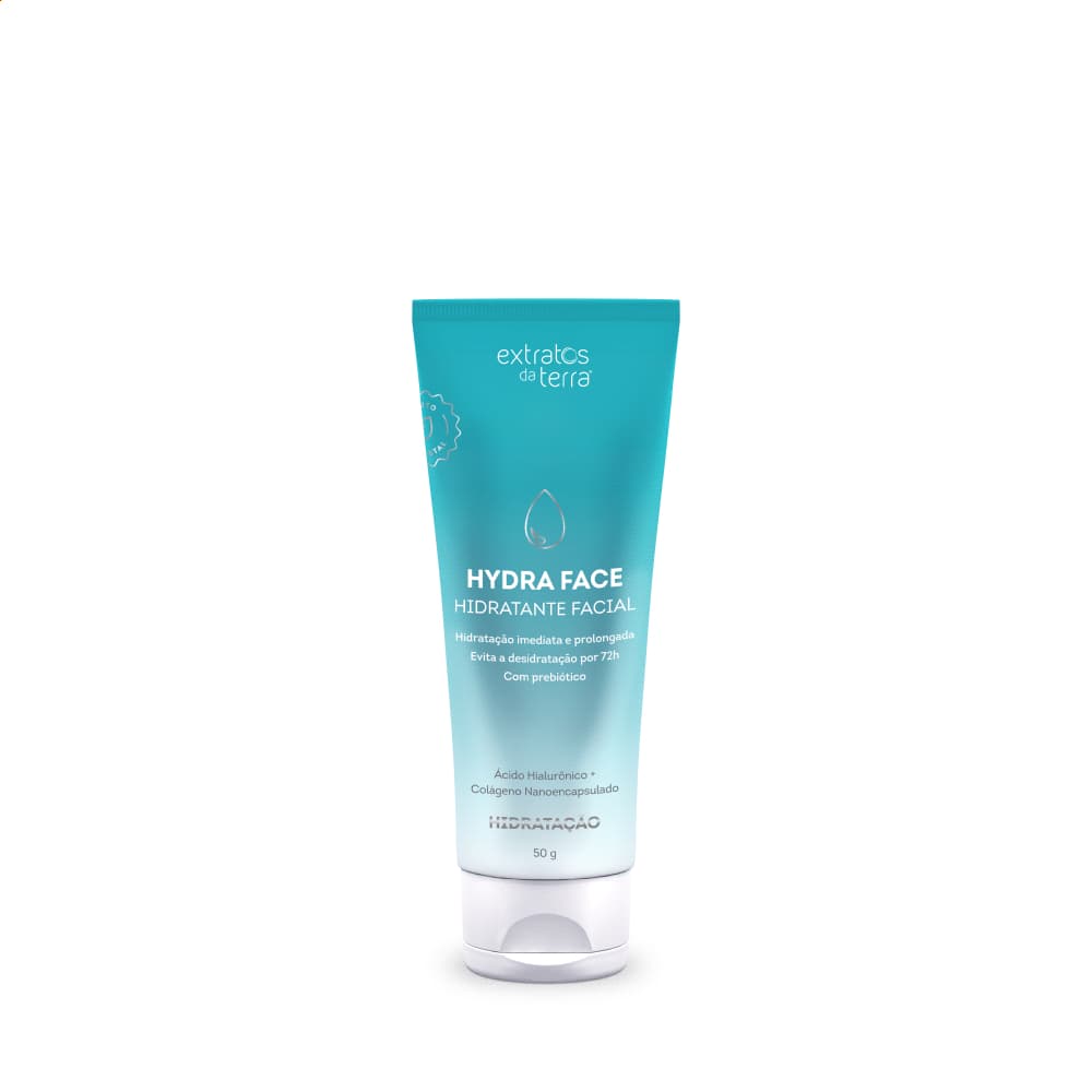 Hidratante Facial Hydraface com Prebióticos e Longa Hidratação 50g Extratos da Terra