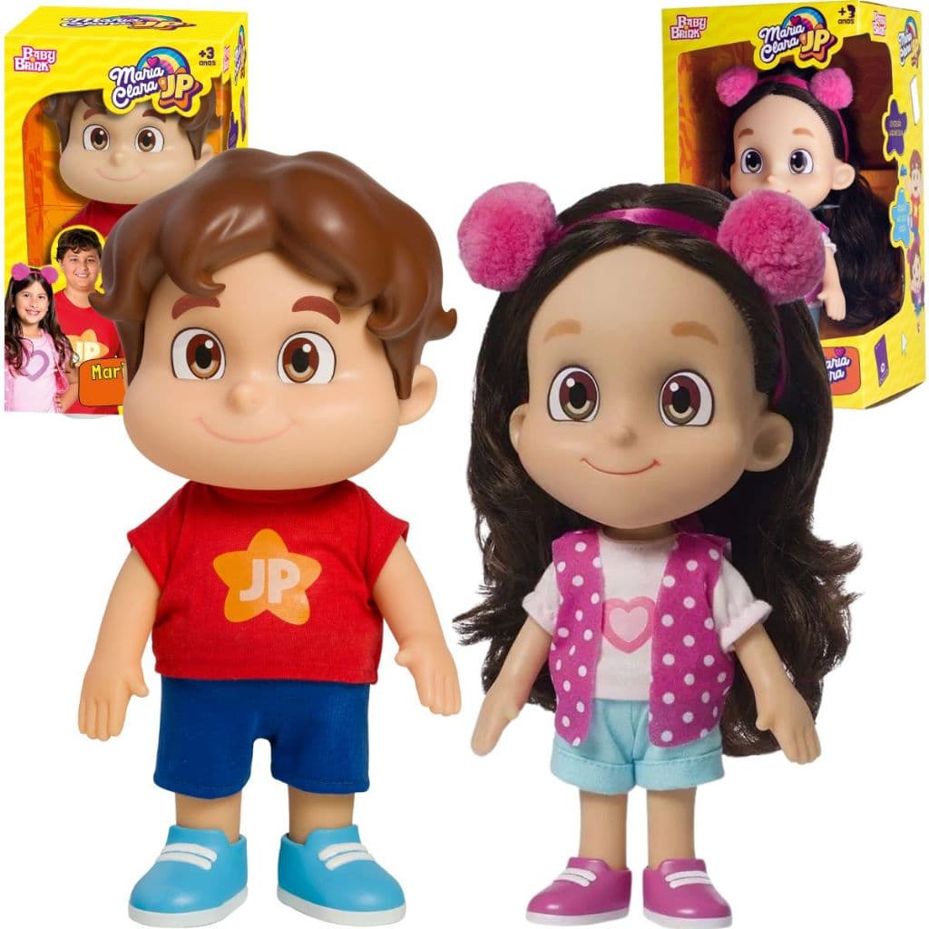 Kit Bonecos Maria Clara & João Pedro Jp Youtubers Baby Brink Original
