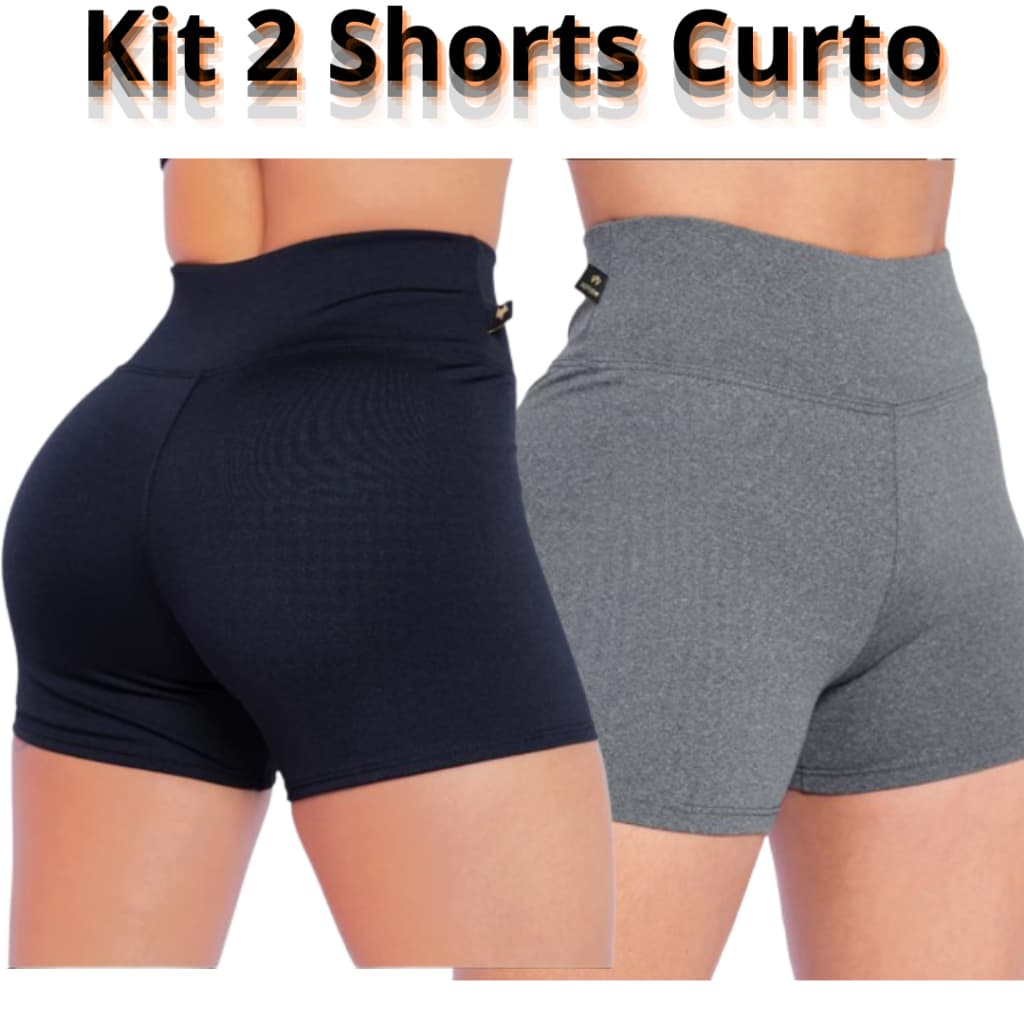 Kit Shorts Curtinho Academia Treino Corrida Feminino