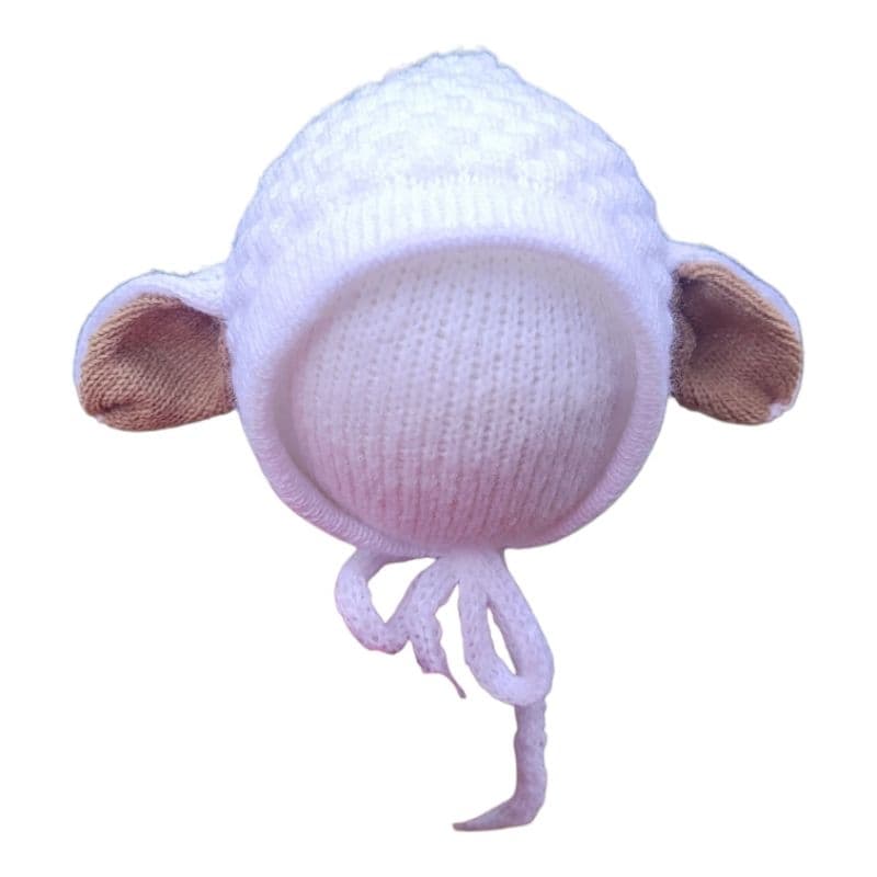✨ Touca Ovelhinha Newborn em Tricô | Prop para Fotografia de Bebê ✨