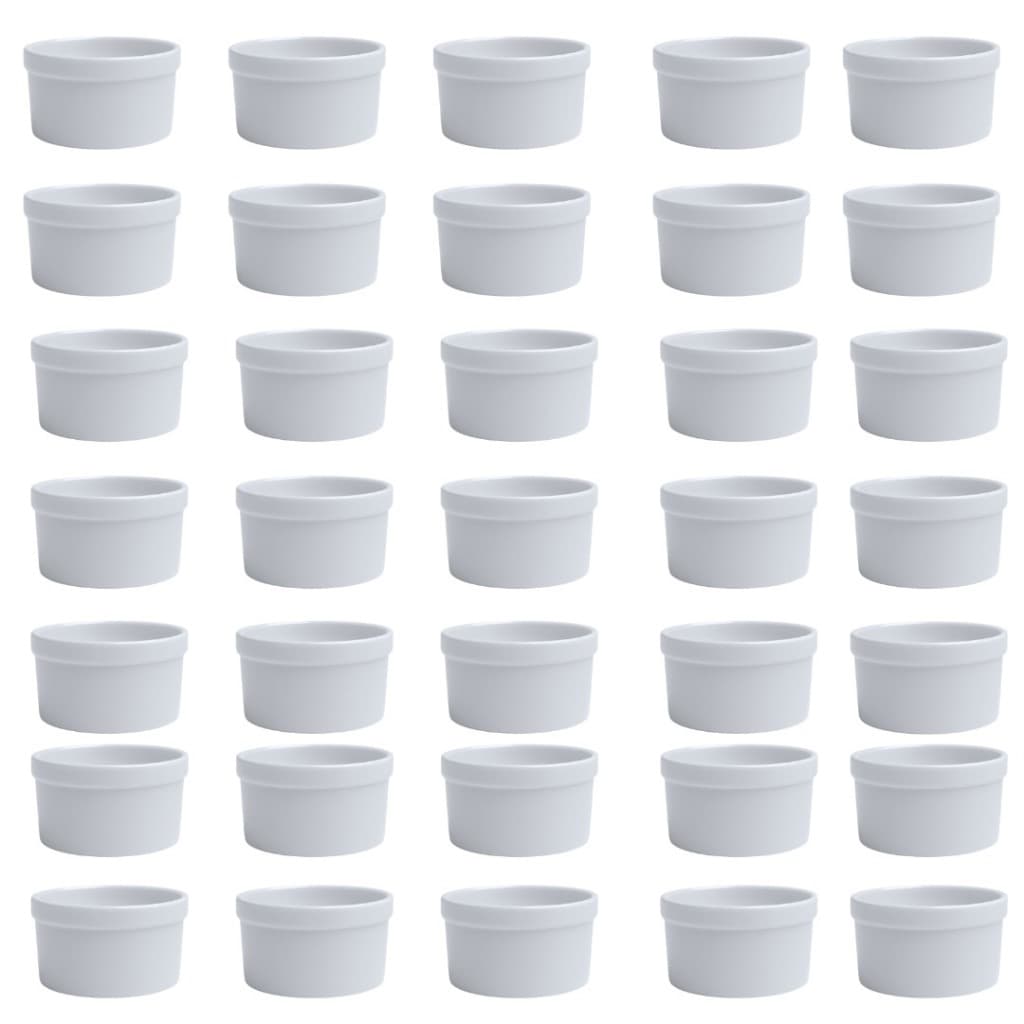 Ramekin 210ml Porcelana Branca Kit 48 UND Servir Molho Sobremesa Churrasco Molheira