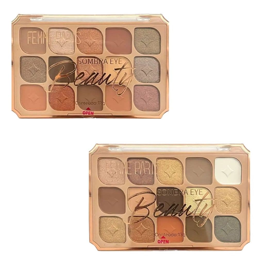 Paleta de Sombras Eye Beauty Femme Paris 15 Cores - Escolha a Sua
