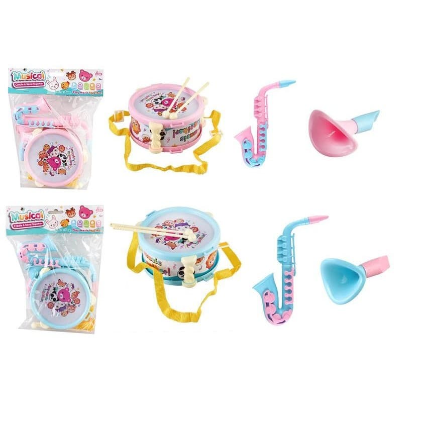 Brinquedo Educativo Musical de Bichinho Com 4 Peça 31cm