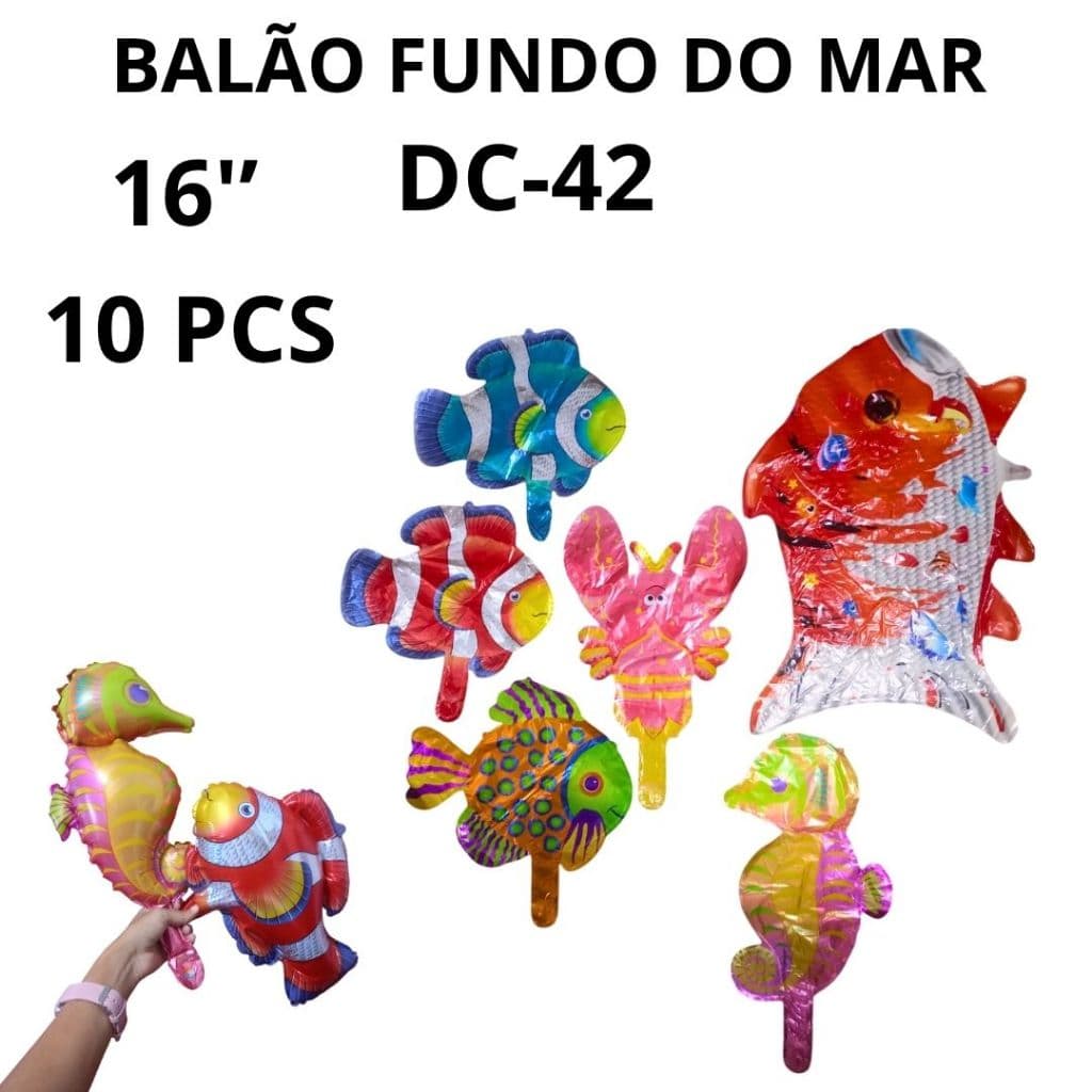KIT BALÃO FUNDO DO MAR DC-42 10PEÇAS