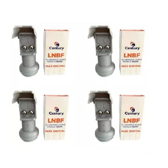Kit 4 LNBF Duplo Century Universal Twin Banda KU