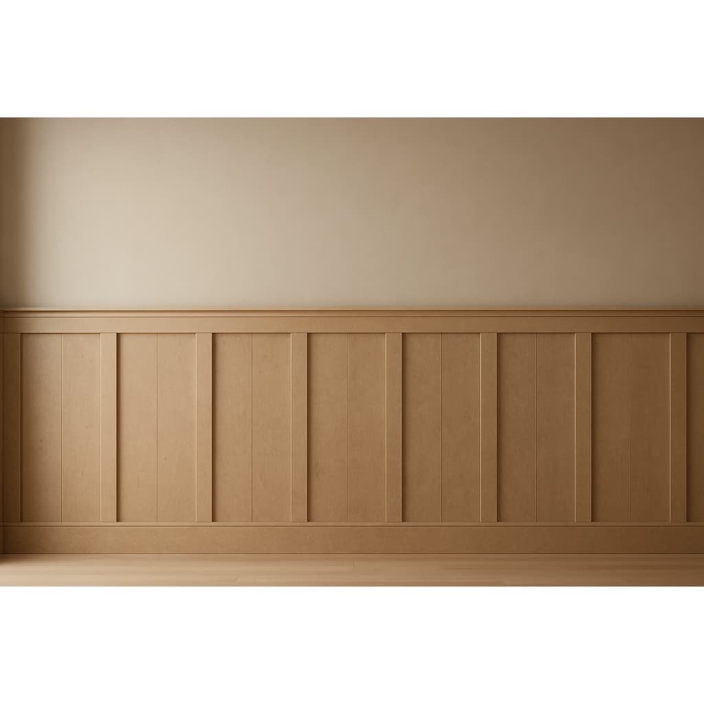 Kit Lambri MDF Boiserie 3 OU 6mm 10  Peças | Moldura Decorativa Parede Sala Quarto Painel Ripado Branco Fácil Instalação