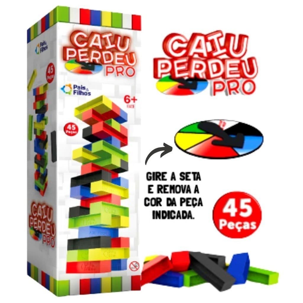 Jogo Caiu Perdeu Pro Plástico Colorido
