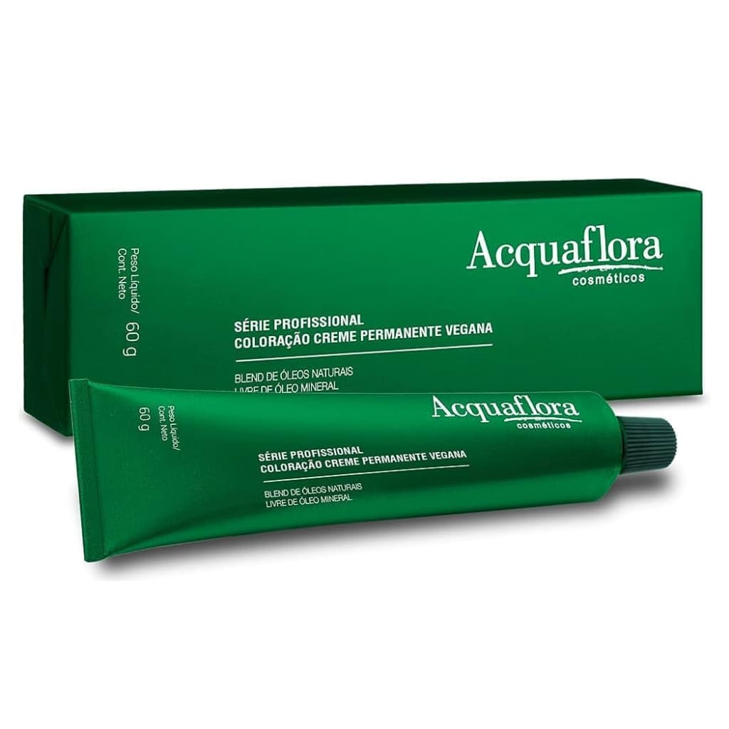 Coloração Creme Permanente Vegana Acquaflora Profissional 60g - Escolher Cor