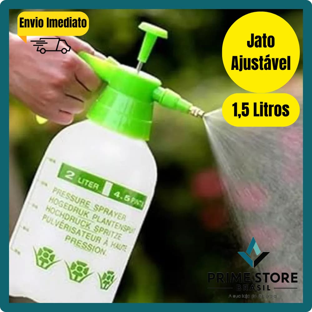 Pulverizador Spray Borrifador Bomba Pressão Manual Jardinagem Carro Plástico 1,5 Litros