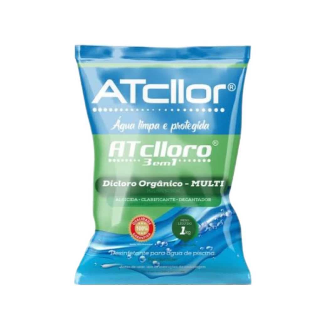 Cloro para piscina 3 em 1 Atcllor 1kg