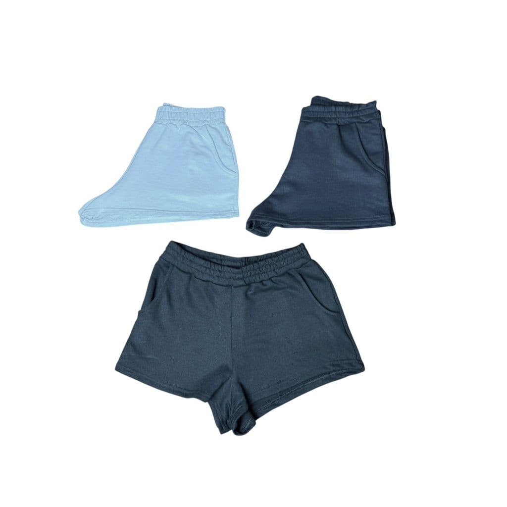 Short Feminino de Moletom básico cintura alta