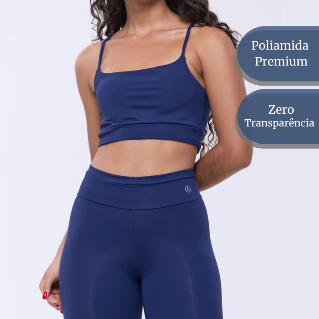 Conjunto Feminino Zoe: Legging+Top Poliamida Alta Gramatura. Alta Compressão. Zero Transparência, Não é Suplex/Poliester