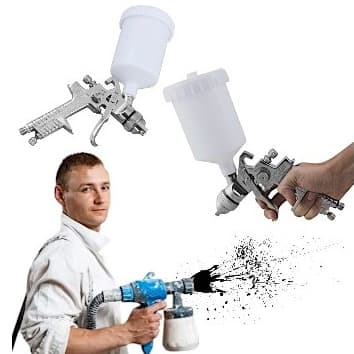 Pistola de Pintura Automotiva 600ml Profissional 3 bico (1,2mm, 1,5mm e 1,8mm), Pressão 30-50 PSI