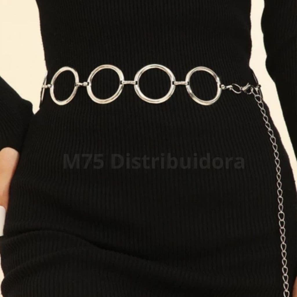 Cinto Corrente Argola Feminino Moda Prata ou Dourado