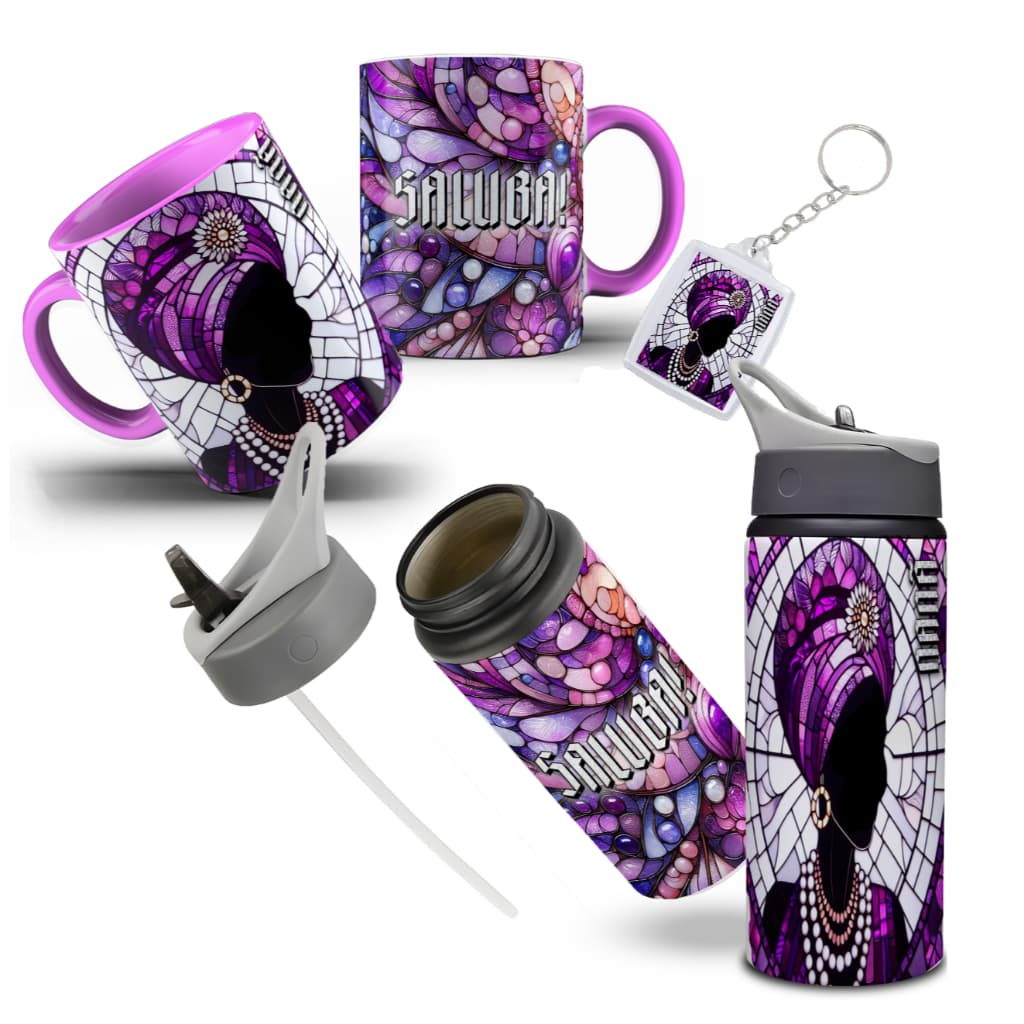 Kit Orixás Nanã com Caneca Garrafa e Chaveiro | 1
