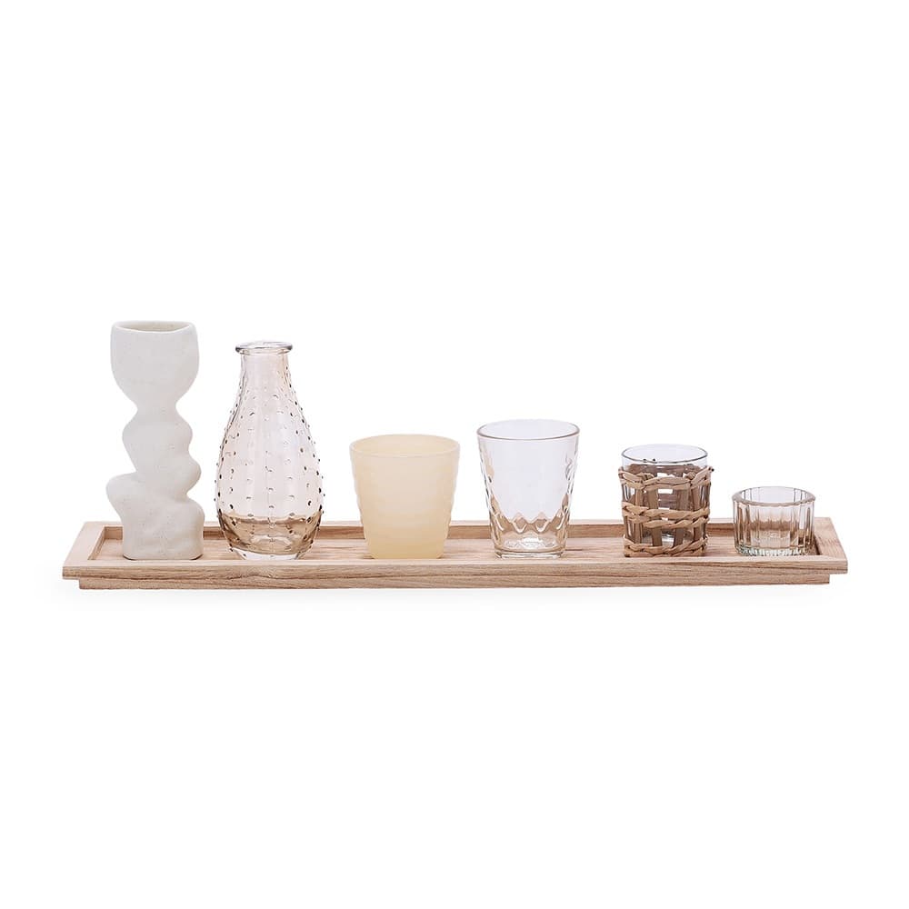 Kit Decorativo De Bandeja Com 7 Enfeite Adornos Mart