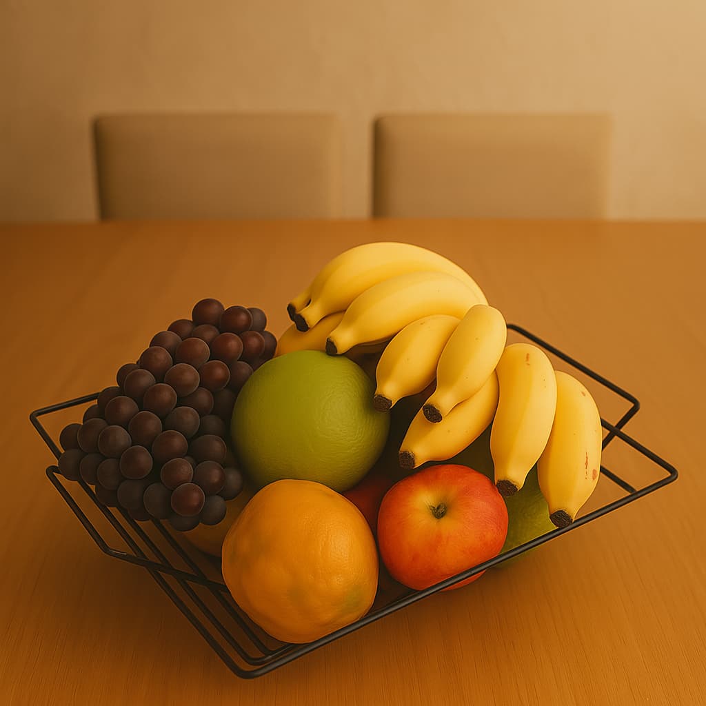 Fruteira Organizadora Quadrada Mesa Cozinha Decorativa Aramado Bancada Pia