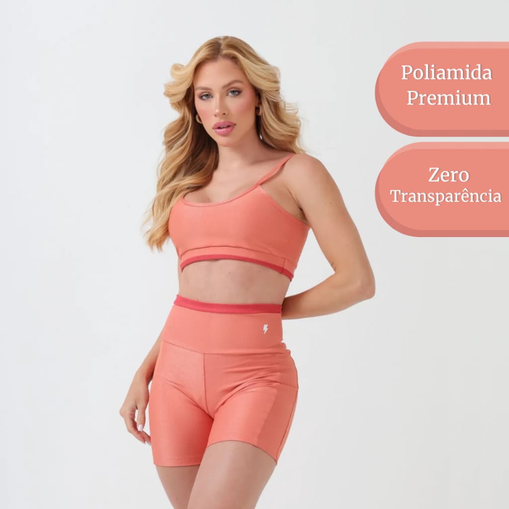 Conjunto Fitness Short +Top Myst, Poliamida Premium de Alta Compressão. Zero Transparência. ATENÇÂO não é Suplex/Poliest