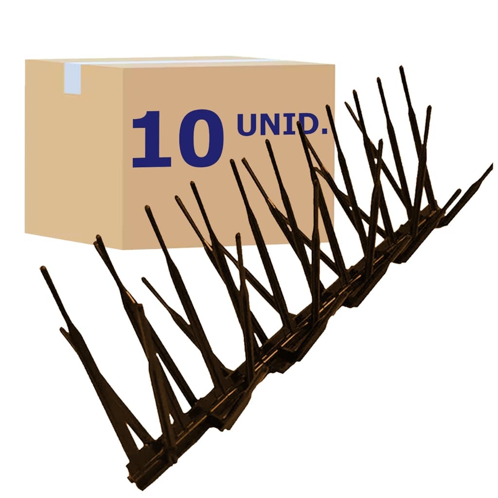 Kit 10 Espiculas na cor Marrom Anti-Pombos Espanta Aves 3,4 Metros