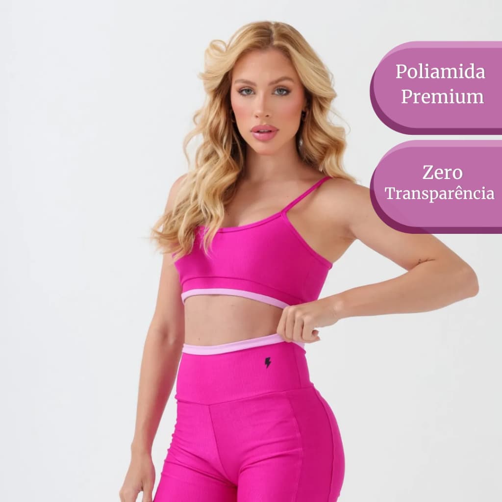 Conjunto Zonix Calça + Top em  Poliamida Premium de Alta Compressão. Zero Transparência. ATENÇÂO: não é Suplex/Poliester