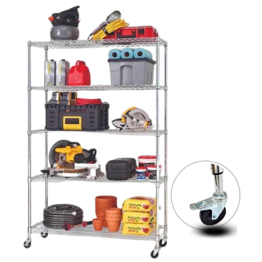 Estante Aço Inox 5 Prateleira Industrial Cozinha 1,92m