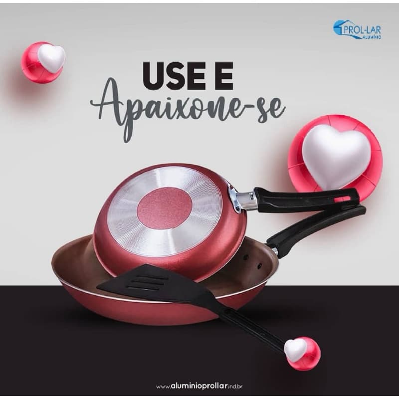 Conjunto de Frigideiras antiaderente e 1 espátula de silicone.