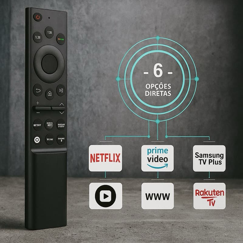 Controle Remoto Compativel Para Smart Tv Samsung 4k - Substituto Compatível