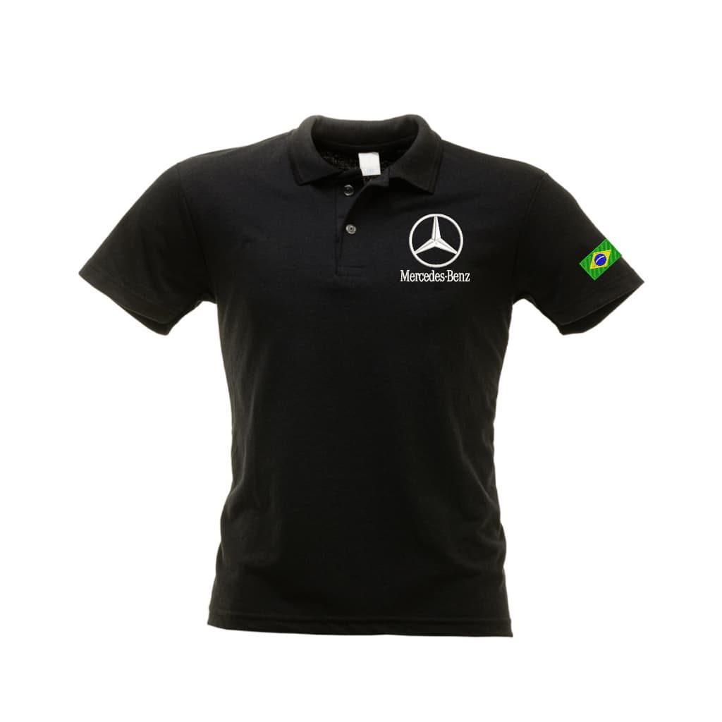 Camisa Polo Mercedes Benz Malha Piquet Bordada