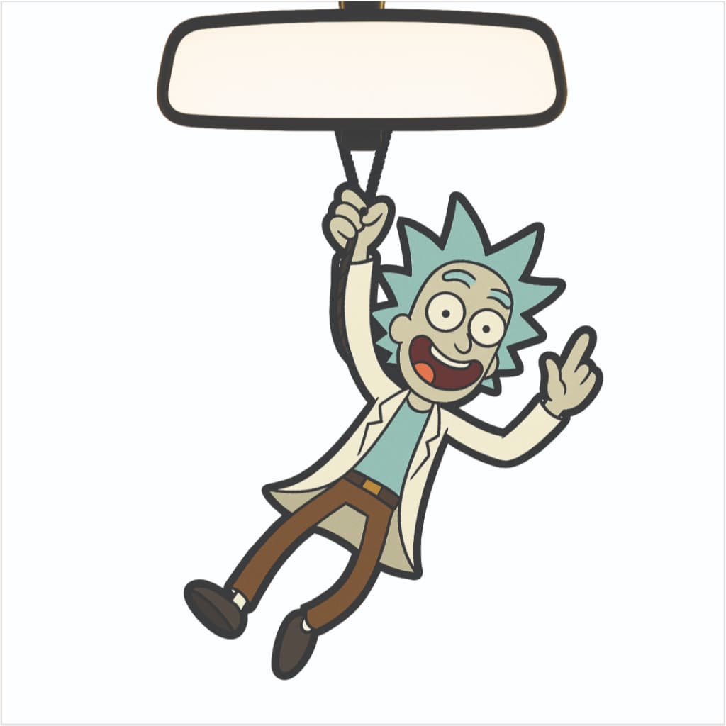 4, 8 ou 12 Cheirinho de carro Rick and Morty Aromatizante Automotivo de carro ( Tipo Little Tree )