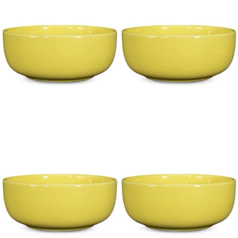Kit 4 Bowls Tigelas Cumbucas 700mL Cerâmica 12 Cores Colorida