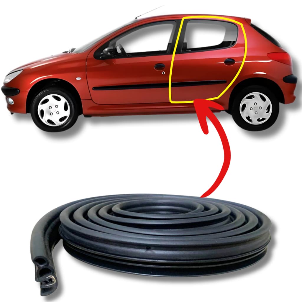 1 Borracha de Vedação Porta TRASEIRA - Peugeot 206 206sw 207