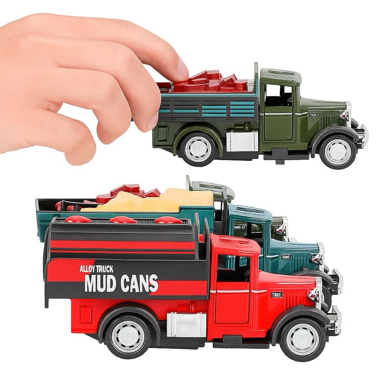 Miniatura Caminhão Truck Colecionável Com Portas que Abrem, Miniatura Peça única Rica em Detalhes